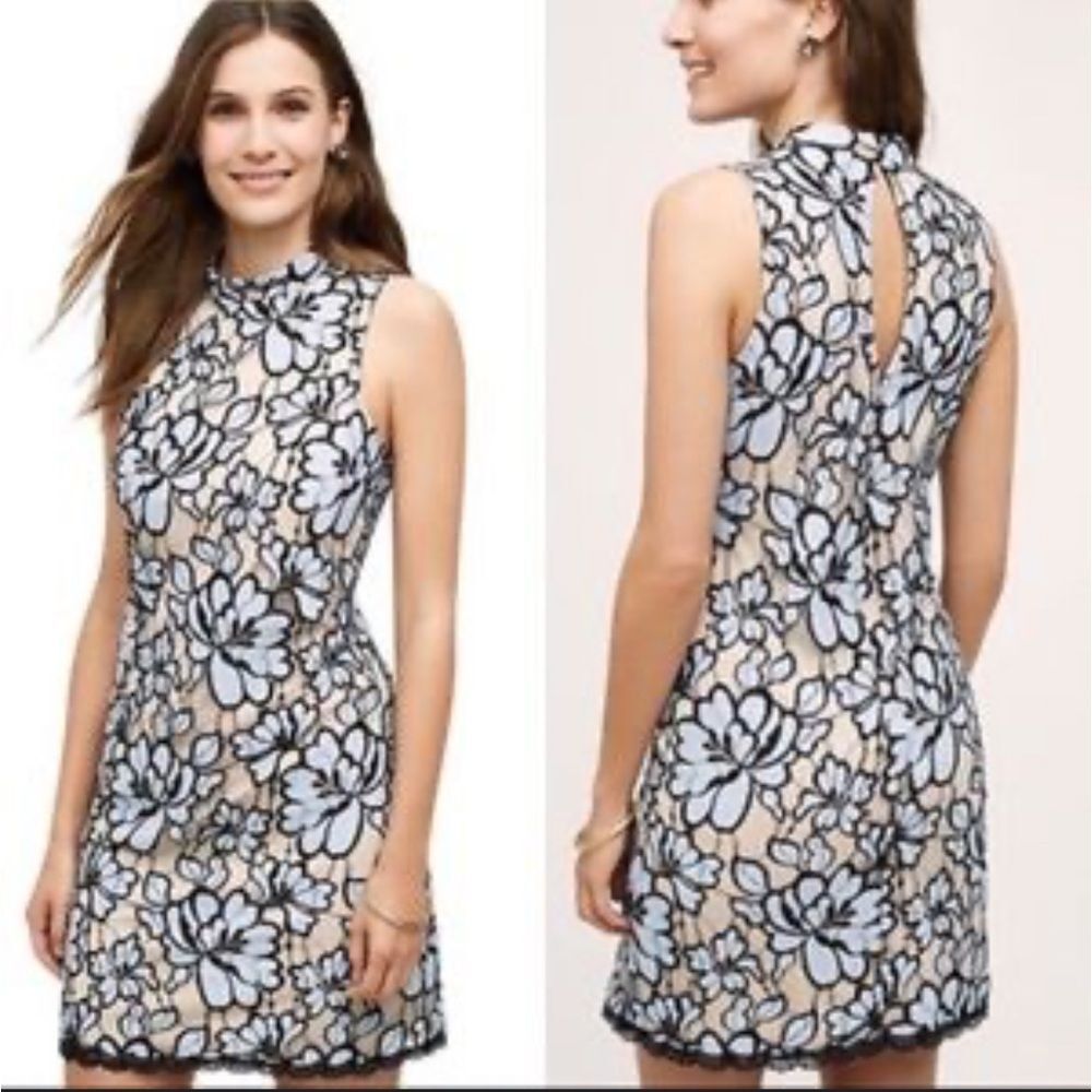 Anthropologie Plenty by Tracy Reese Lace Floral Sheath Dress Size 2 Wedding